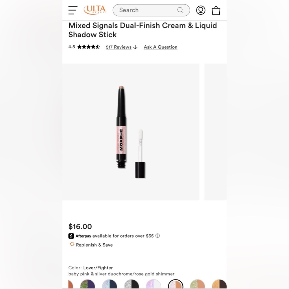 Morphe Mixed Signals Dual-Finish Cream & Liquid Shadow Stick in Lover/Fighter - Picture 2 of 6